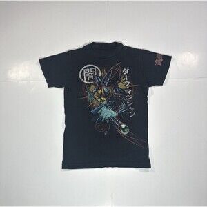 VTG Yu-Gi-Oh T-Shirt Dark Magician Graphic Men Size XS Black Anime Y2K 2010 Rare
